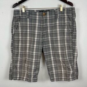 Calvin Klein Jeans Gray and White Plaid Shorts Size 34 EUC